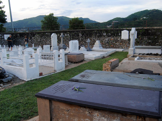 Inside the Peschier Cemetery